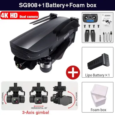 SG908 2021 NEWest Three-Axis Gimbal Drone With 4K Professional Camera 5G GPS WIFI FPV Dron Brushless Motor RC Quadcopter PKSG907