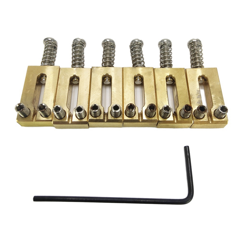 【Latest model】Electric Guitar Tremolo Bridge Brass Saddles 10.8MM Electric Guitar Bridge String Saddle Guitar Parts ราคา 594 บาท*ส่งฟรี