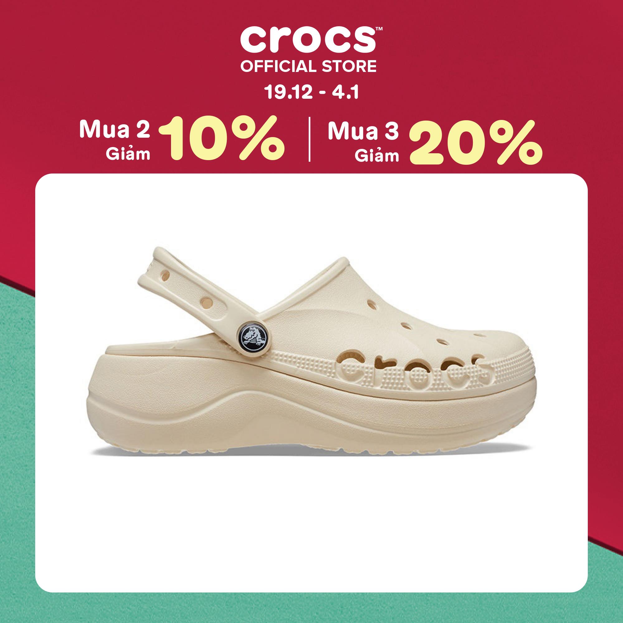  Giày Clog Nữ Crocs Baya Platform Clog - Winter White 