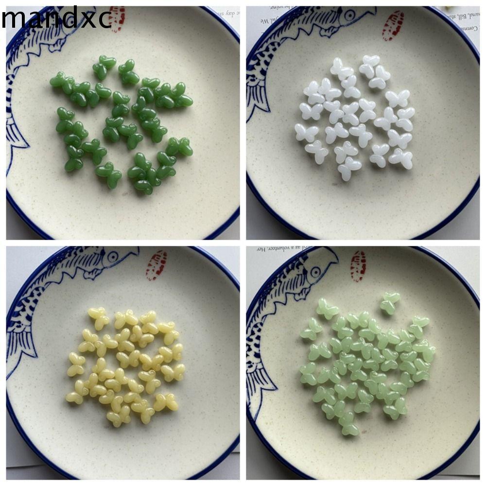 MANDXC Thủy tinh Phụ kiện thủy tinh thu nhỏ Thu nhỏ Sáng Tạo Phụ kiện Bướm thu nhỏ Phụ kiện tự làm Hạt Hạt Đèn hình bướm Tự làm