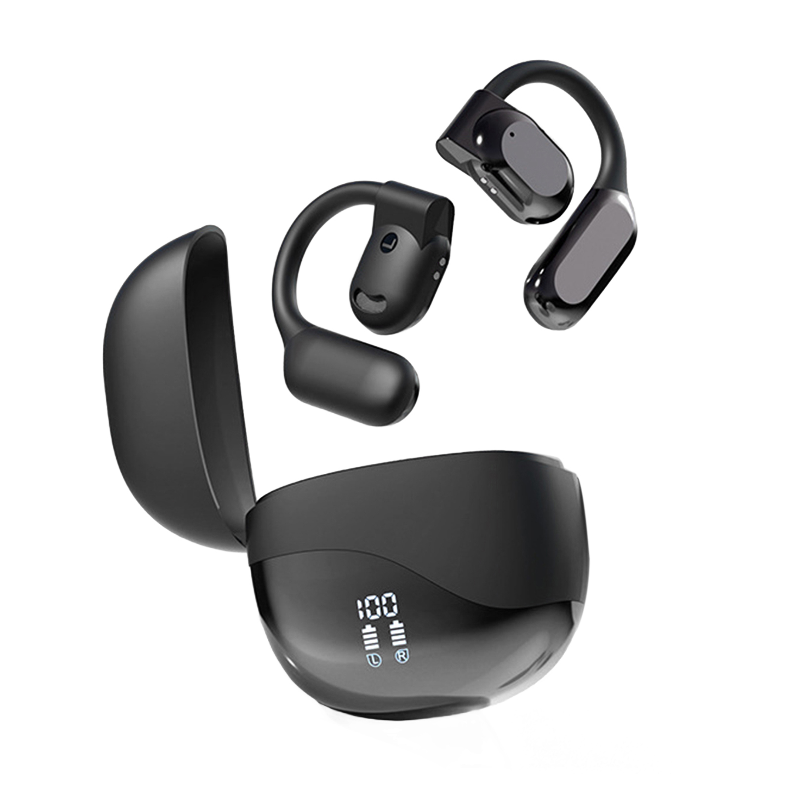 LM Clear Calls Sound Earphones Open-ear Design Headphones Top-rated Ipx7 Waterproof Bluetooth Earphones with Control for Sports Low Latency Stable Connection ราคา 424 บาท*ส่งฟรี