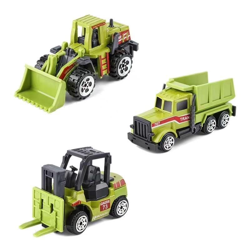 【Youer】 6 cái bộ Giáo Dục Đồ Chơi Hợp Kim Nhựa Kỹ Thuật Xe Tải Xe Xây Dựng Mô Hình Xe Loader Máy Kéo Máy Xúc Cho Kid Quà Tặng