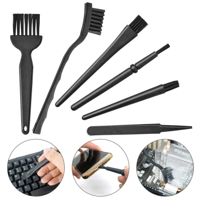 Portable Small Plastic Handle For Keyboard For Laptop Dust remove Computer Cleaners Anti Static 6 in 1 Keyboard Brush Kit