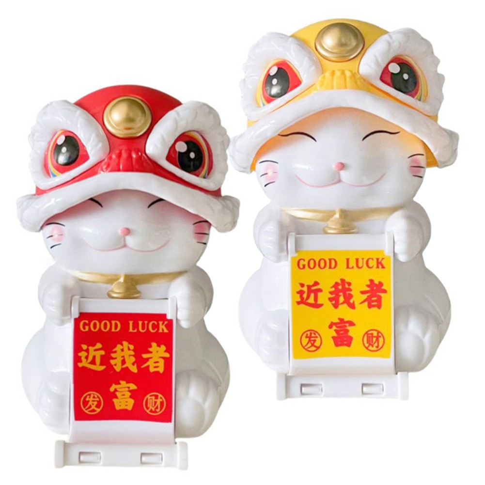 【Beauroom】 Lucky Cat Decoration with Solar Power Creating Lively Atmosphere at Home Large inventory hot selling