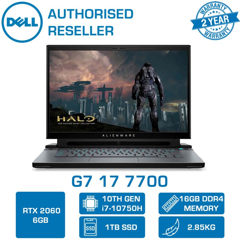 【DELIVERY IN 24 HOURS】 DELL G7 17 7700 GAMING LAPTOP | 17.3inch | i7-10750H | 16GB RAM | 1TB SSD | RTX 2060 6GB GDDR6 | WIN 10 HOME | 7700-107116GL