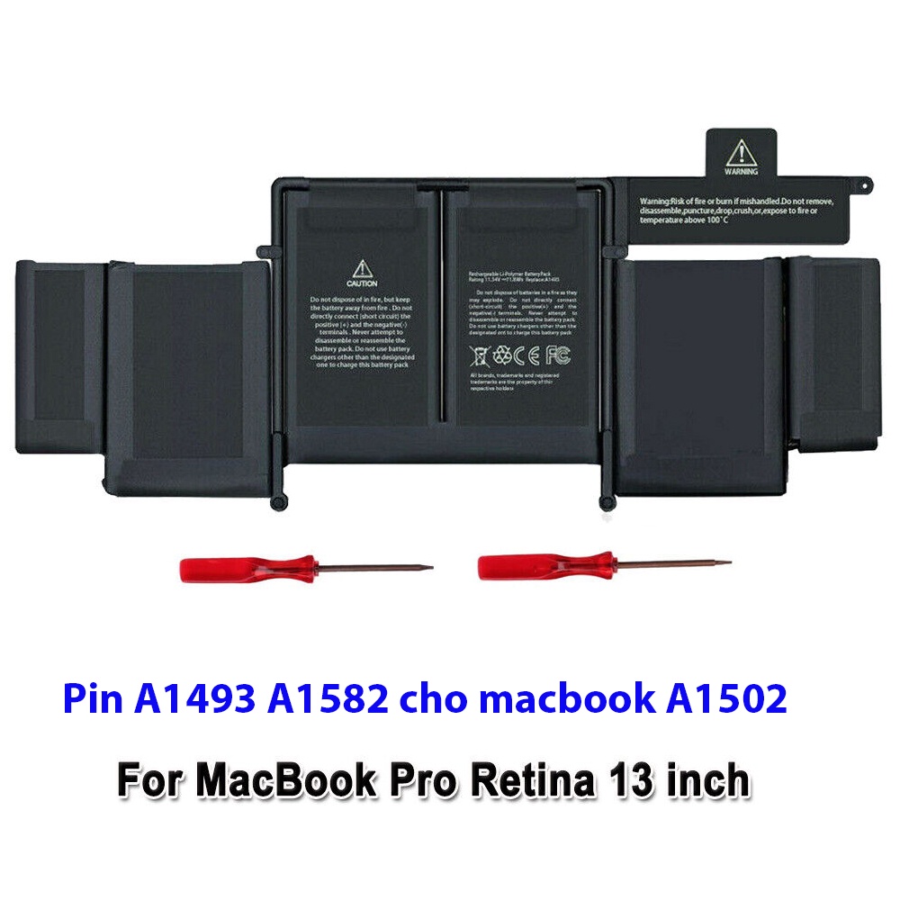 Pin A1493 A1582 cho laptop táo A1502 Pro 13"