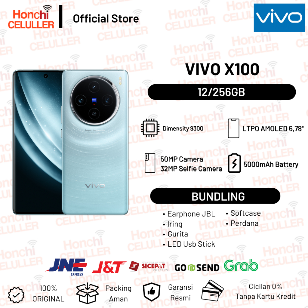 Vivo X100 12/256GB - ZEISS Telephoto Camera, ZEISS Multifocal Portrait, Dimensity 9300, 120W FlashCharge Garansi Resmi Vivo Indonesia Giá 11,999,000 Đồng*Miễn phí vận chuyển