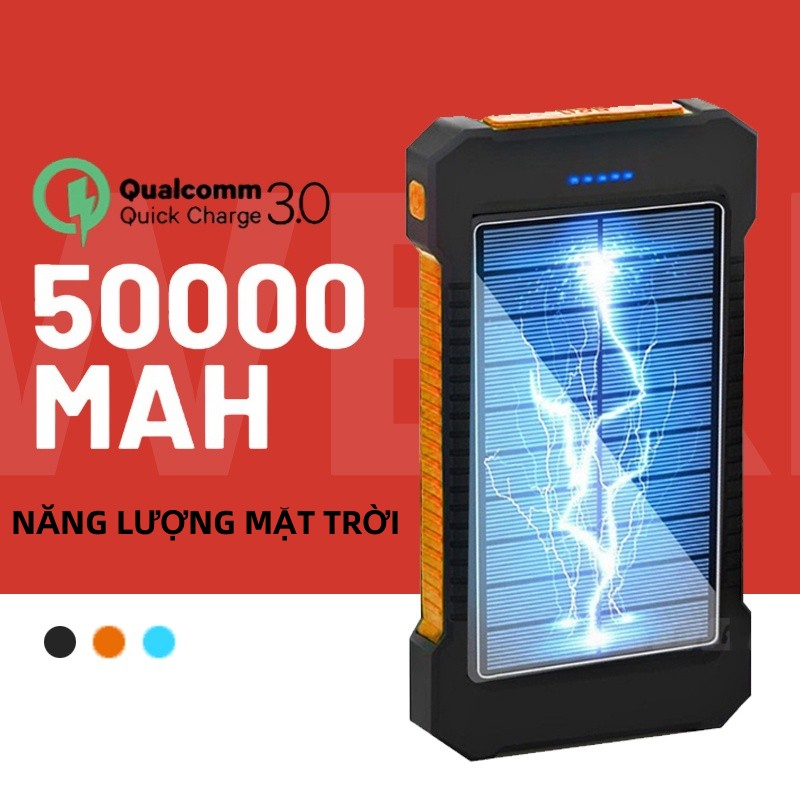 Mới Sạc Dự Phòng Không Dây Sức Chứa Lớn Chống Thấm Nước Sử Dụng Năng Lượng Mặt Trời Chất Lượng Cao