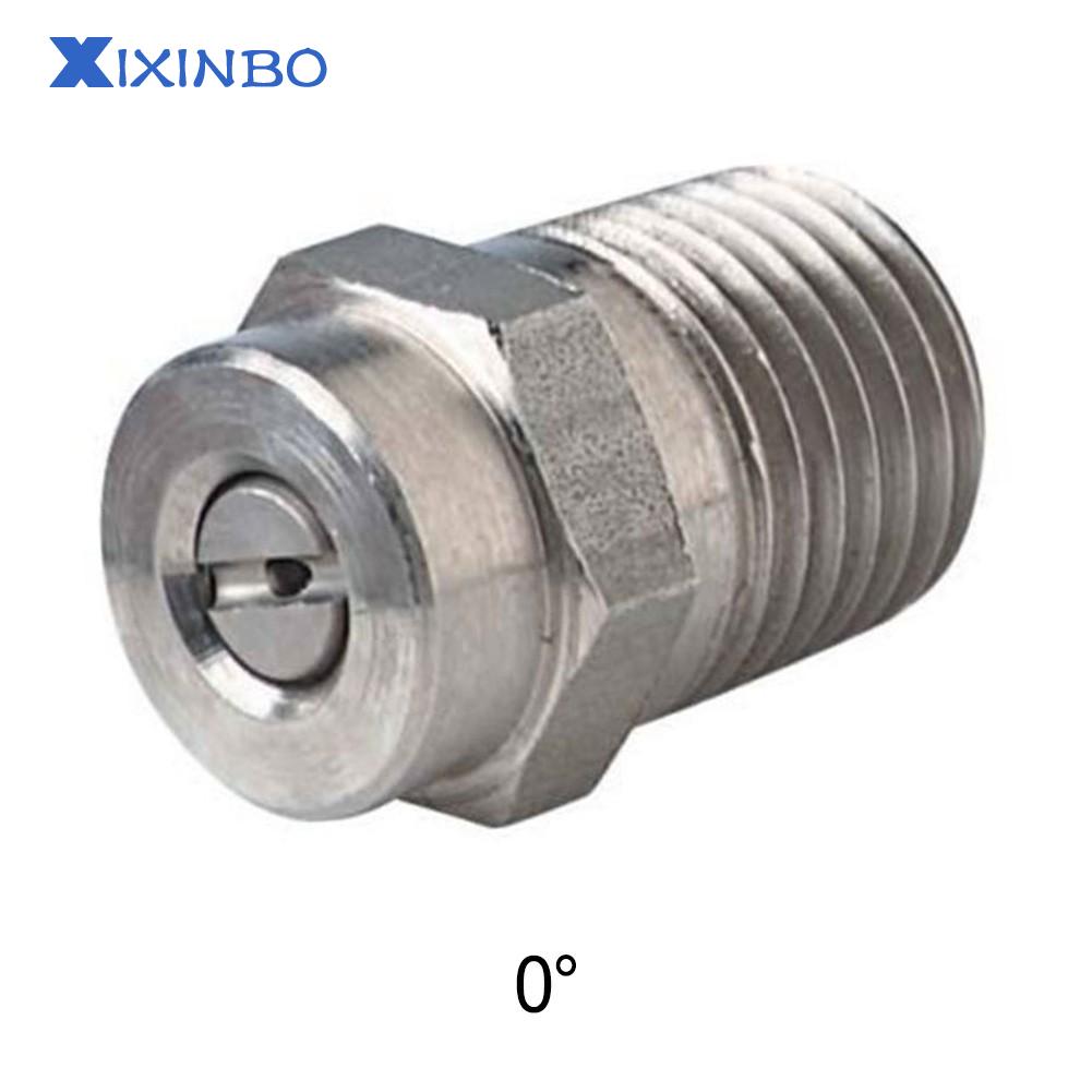 【YF Elife】 Stainless Steel High Pressure Cleaning Machine Nozzle Npt1/4 Us Thread Fan Cone Nozzle Garden Power Equipment High Pressure Cleaning Machine Water Spray Hole Diameter 1.2mm 【New Arrival】 ราคา 44 บาท*ส่งฟรี