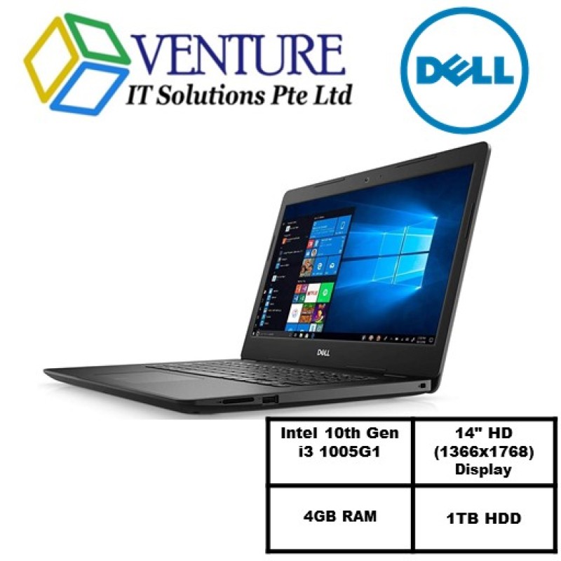 Laptop Dell Inspiron 3493 (READY STOCK)-i3 1005G1/14.0-inch HD (1366 x 768)/4GB RAM/1TB 5400 rpm 2.5 SATA Hard Drive/Win10/