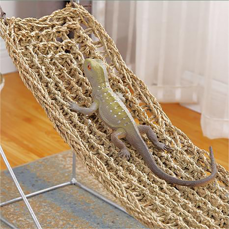 UNIKI Rong biển bò sát thằn lằn võng hamster bò sát cỏ Mat giường vật nuôi võng đu vật nuôi bò sát Đồ chơi treo giường Mat vật nuôi cung cấp