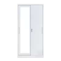 FURDINI ตู้เสื้อผ้าเหล็ก 2 บานเลื่อน KULLEN FYD-G009 สีขาว จัดส่งโดย HomePro