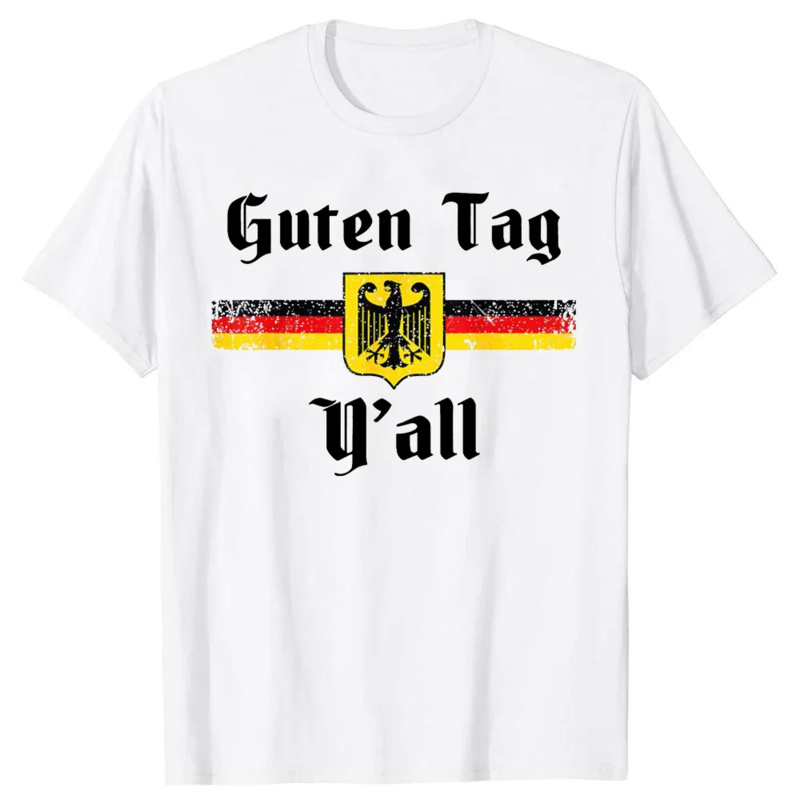 Oktoberfest German Flag Eagle Prost Yall Fun T Shirts Graphic Cotton Streetwear Germany Party Gifts