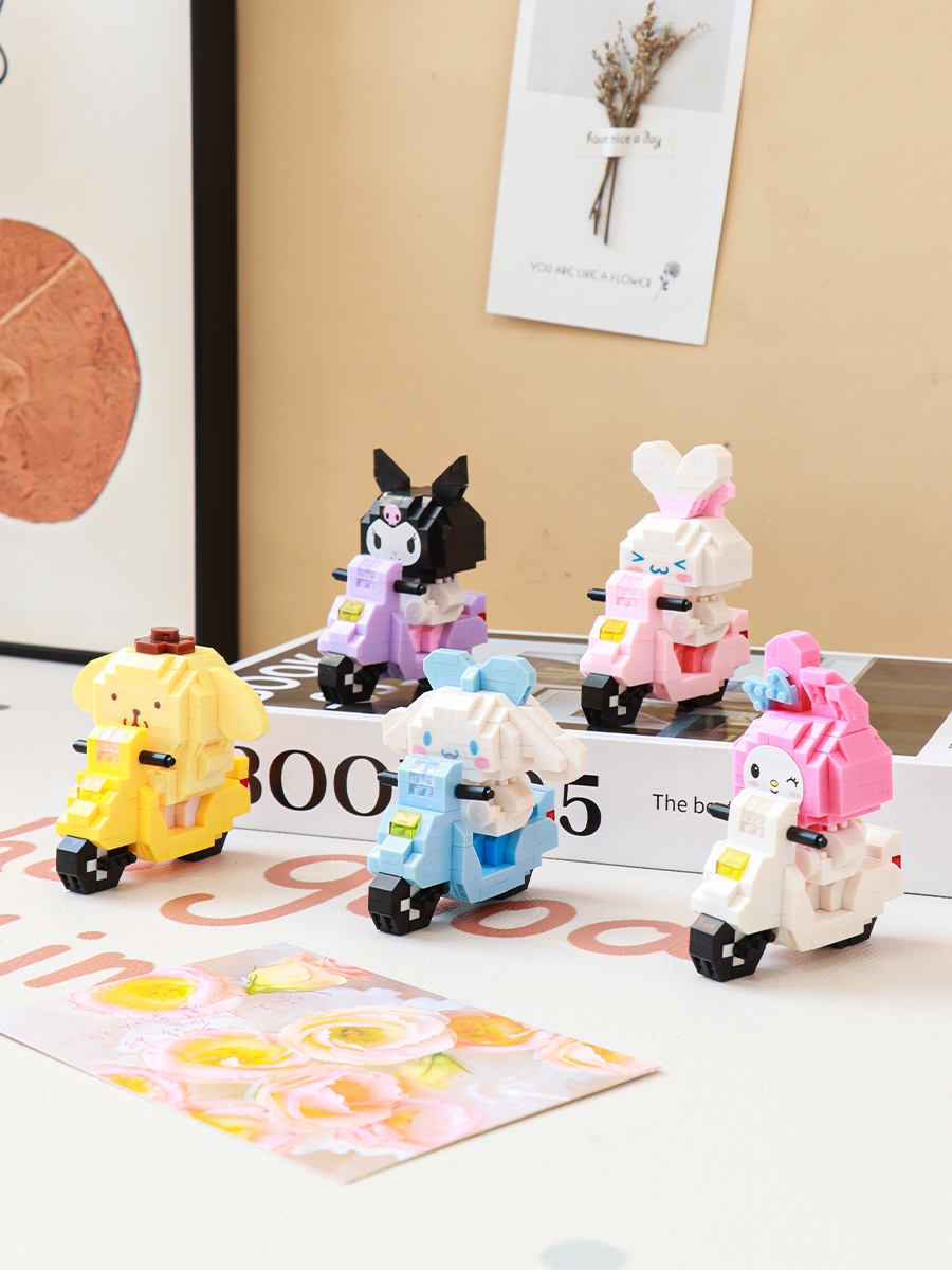 Small particle educational assembly toys Chinese building blocks 3D three-dimensional puzzle children boys girls cinnamon dog gift 【SYY】