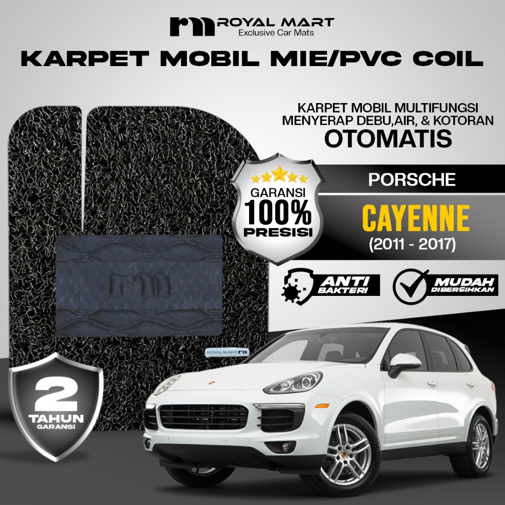 ROYAL MART Karpet Mobil Mie Premium Porsche Cayenne 2011-2017 Full Set Bergaransi Harga 1,375,000 rupiah*Gratis Ongkir