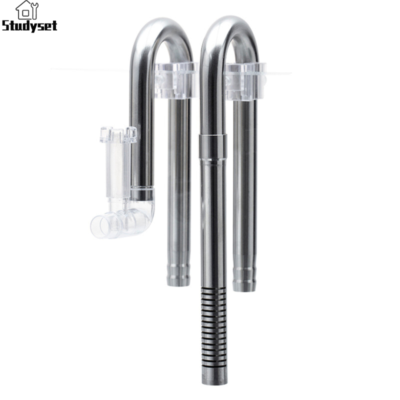 Studyset in stock Inflow And Outflow Pipe Set, Stainless Steel Fish Tank Pipe Adjustable Inlet Outlet Water Pipe Removes Surface Scum Pipe For Aquarium Tank ราคา 740 บาท*ส่งฟรี