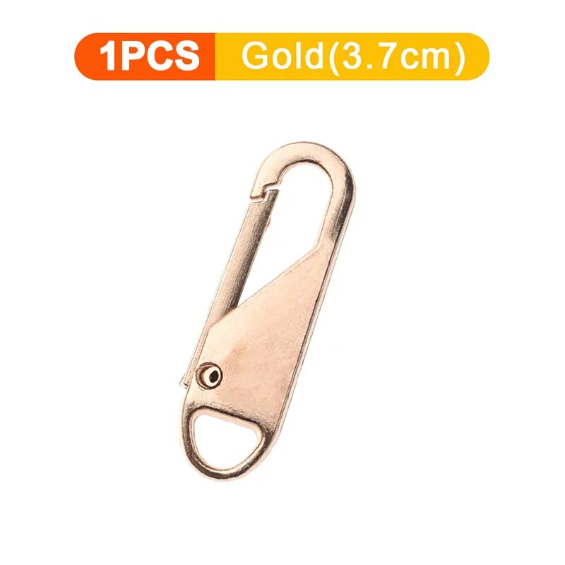 5Pcs Detachable Zipper Puller Metal Zipper Slider Instant Zipper Repair Buckle Universal Replacement for Luggage Purse Bags Clothes Zipper Head