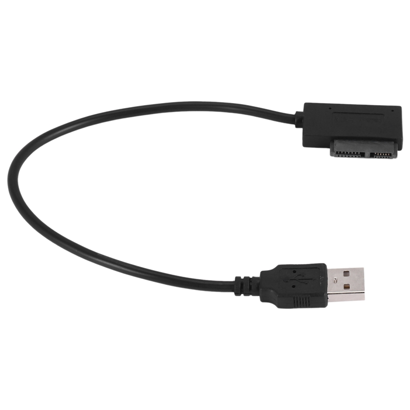 USB Adapter PC 6P+7P CD DVD Rom to USB 2.0 Converter Slimline 13 Pin Drive Cable for PC Laptop Notebook