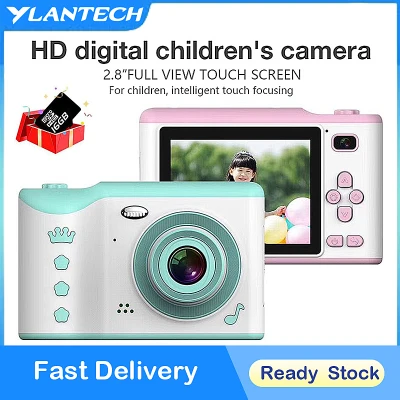 【Free 16GB TF Card】Children's Camera Full HD 2.8 Touch Screen Digital kits Camera Dual Lens 18MP For Kids Birthday Gift toys camera Support TF Card Video Recording