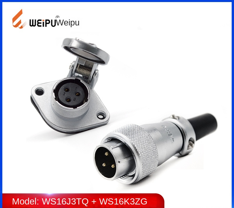 Đầu Cắm WEIPU WS16 3 Lõi (phích+ổ cắm) Đế ZG | Tùy chọn: 2 Lõi, 3 Lõi, 4 Lõi, 5 Lõi, 7 Lõi, 9 Lõi, 10 Lõi