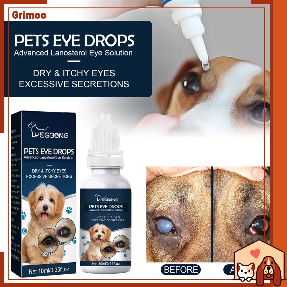 Grimoo Yegbong PET Dogs Eye Drops Cat Eye Drops Anti Inflammatory Anti Dust Removing Tear Stains Cat Dog Kitten Puppy Eye Care Product to remove tears and remove eye feces Lazada PH