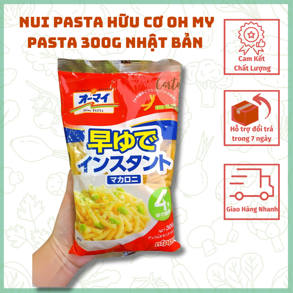 Nui Pasta Hữu Cơ Oh My Pasta 300g Nhật Bản cho bé ăn dặm