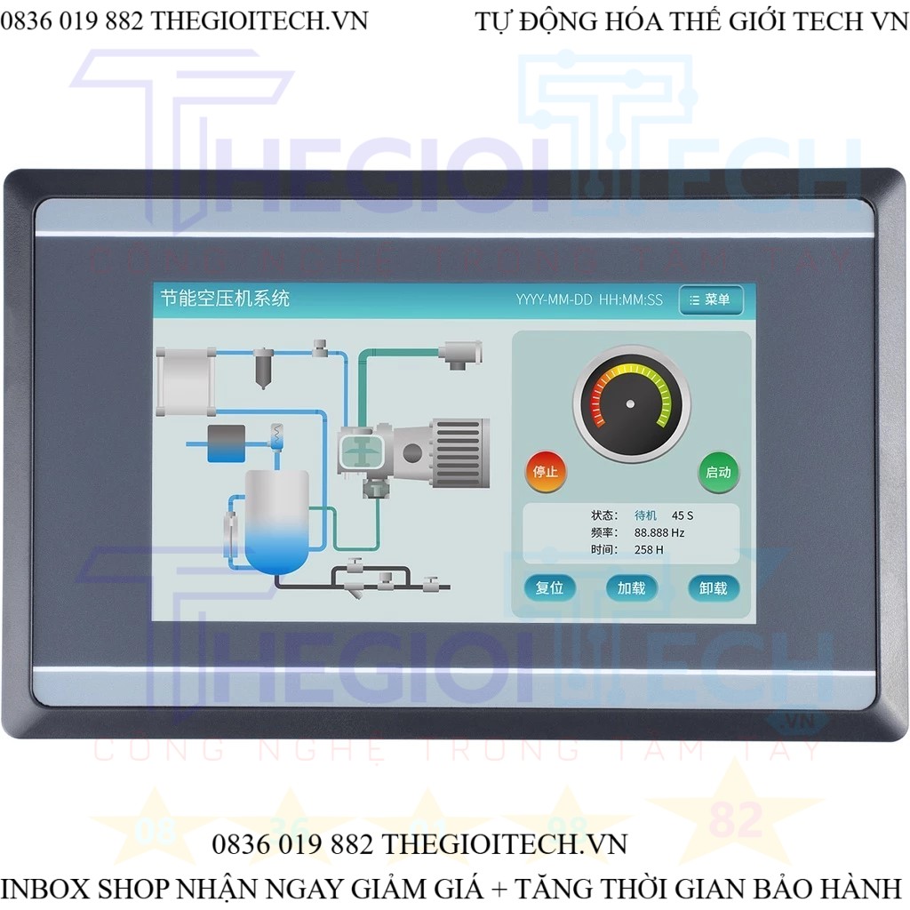 Màn hình cảm ứng HMI Kinseal AMT070W124-L800X480R-X1E0C 7 inch RS232 cổng tín hiệu 4P 9-30V 192X138