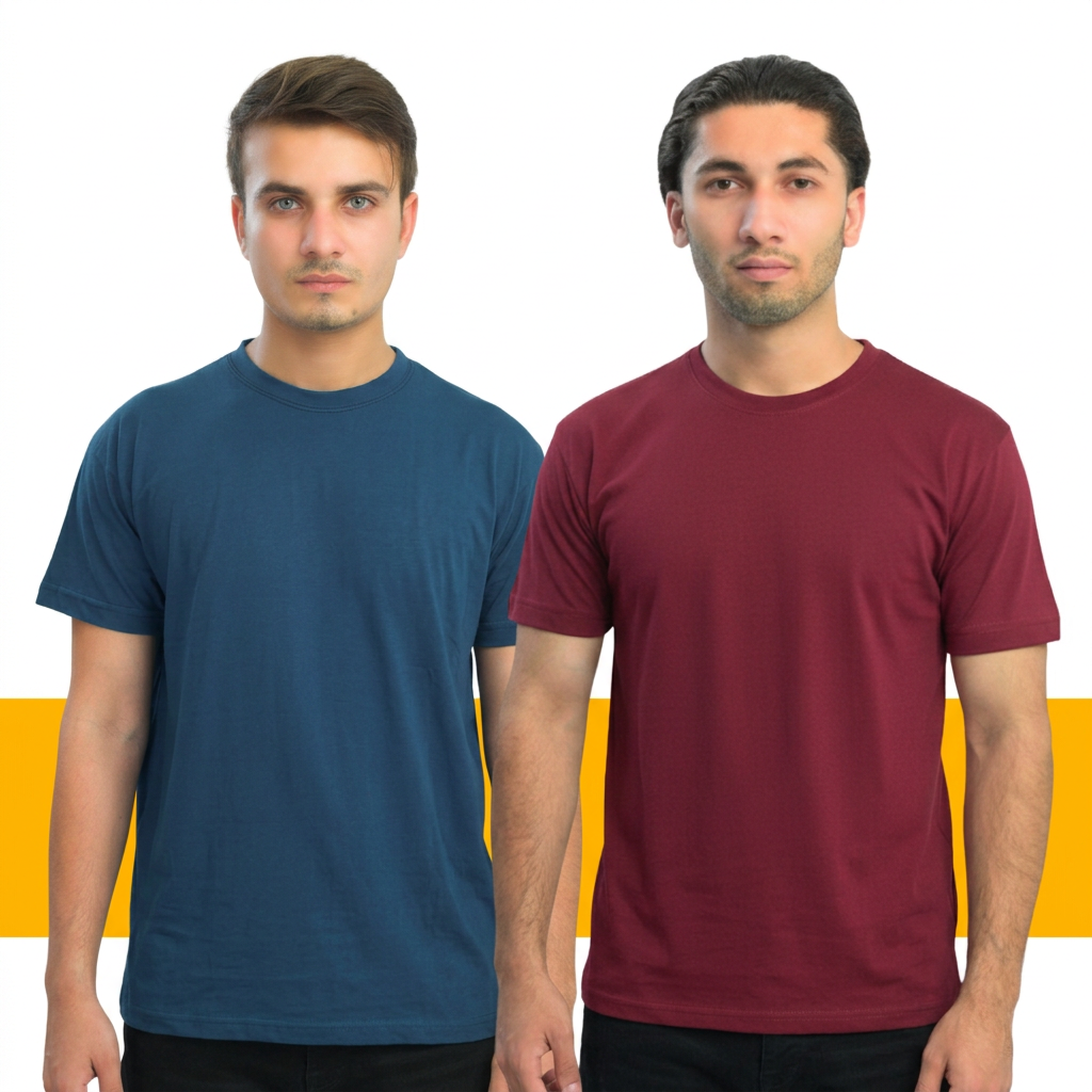 T-Shirts For Men Pack of 5 Cotton Summer Half Sleeve Round Neck Casual Style Multicolor Premium Comfort Fit