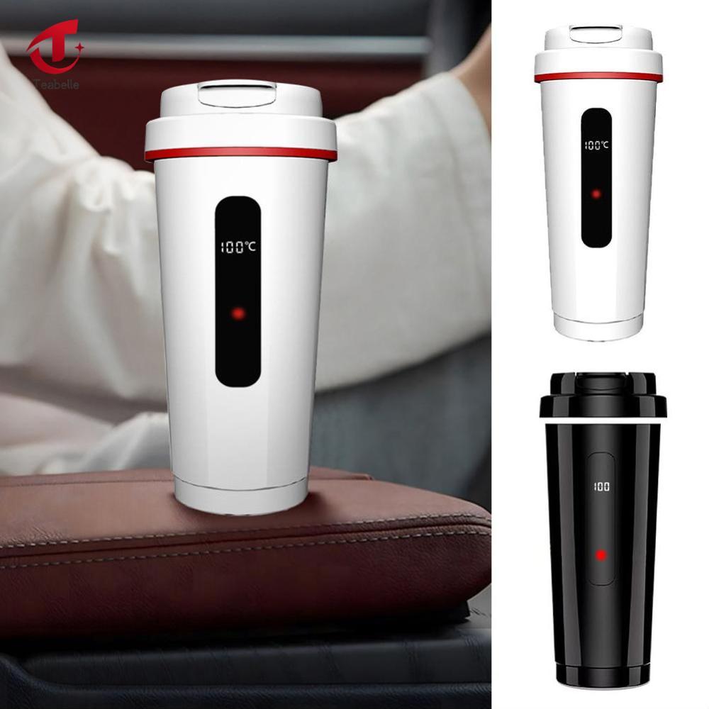 Teabelle Xách Tay 12V/24V 500Ml Thông Minh Cốc giữ nhiệt ô tô 316 Ấm đun nước chạy điện bằng thép không gỉ Cho Xe Tự Động Nước Đun Nước Ấm Hơn Chai Phích Cho Du Lịch Văn Phòng