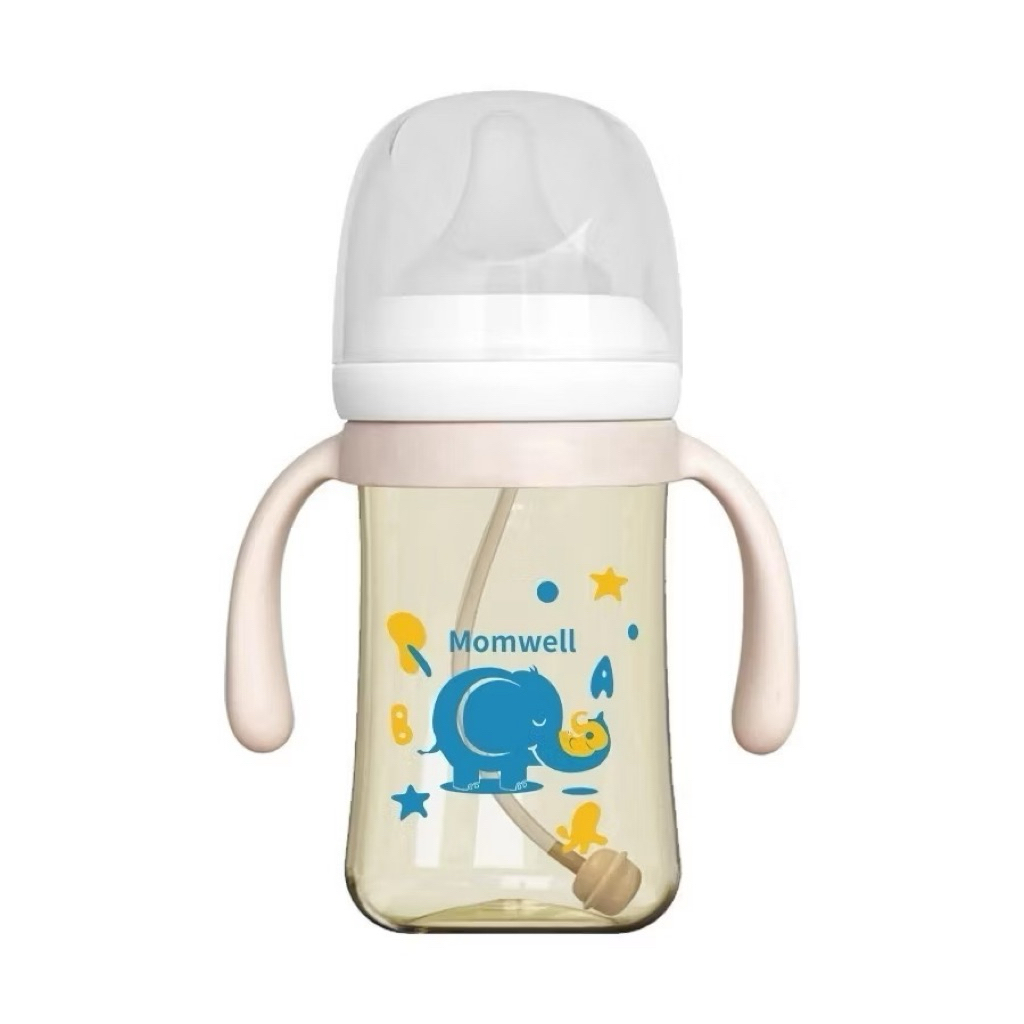 MOMWELL BOTOL SUSU BAYI PPSU BPA FREE 240ML ANTI TUMPAH