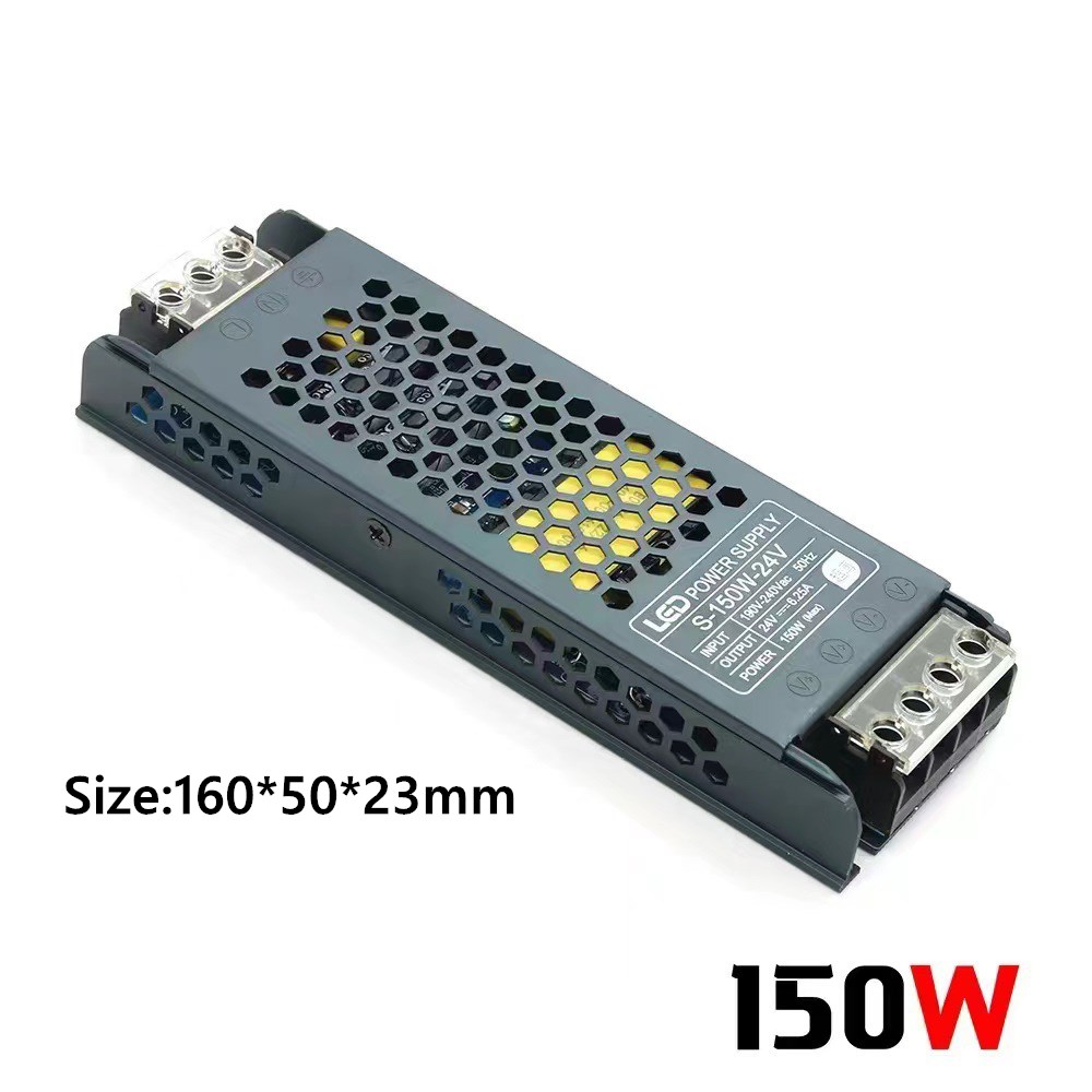Bộ chuyển đổi công suất siêu mỏng DC12V / 24V / 48V Biến áp công suất chất lượng cao 60W / 100W / 200W / 300W / 400W LED - 150W - DC 24V
