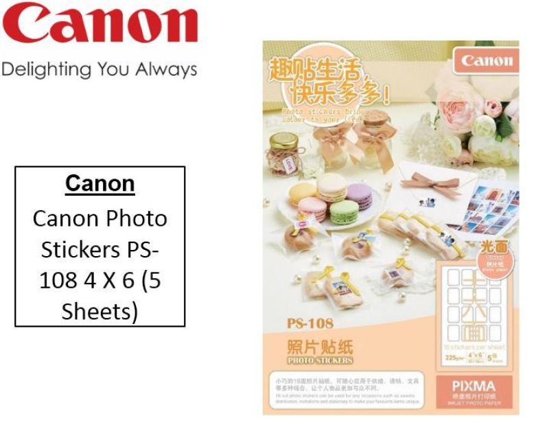 Canon Photo Stickers PS-108 4 X 6 (5 Sheets) Singapore