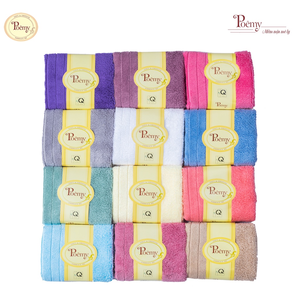 Combo 10 khăn mặt poêmy kt 29x45cm