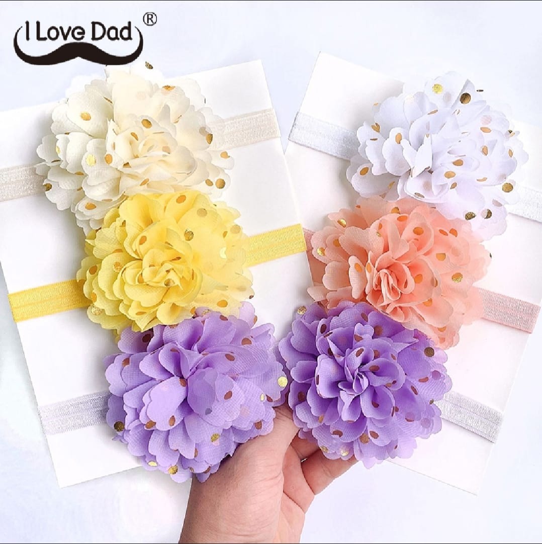 3Pcs/Set Floral Baby Headband Elastic Baby Girls Headwear Lovely Kids Hair Band Party Hair Tie Newborn Hair Accessories