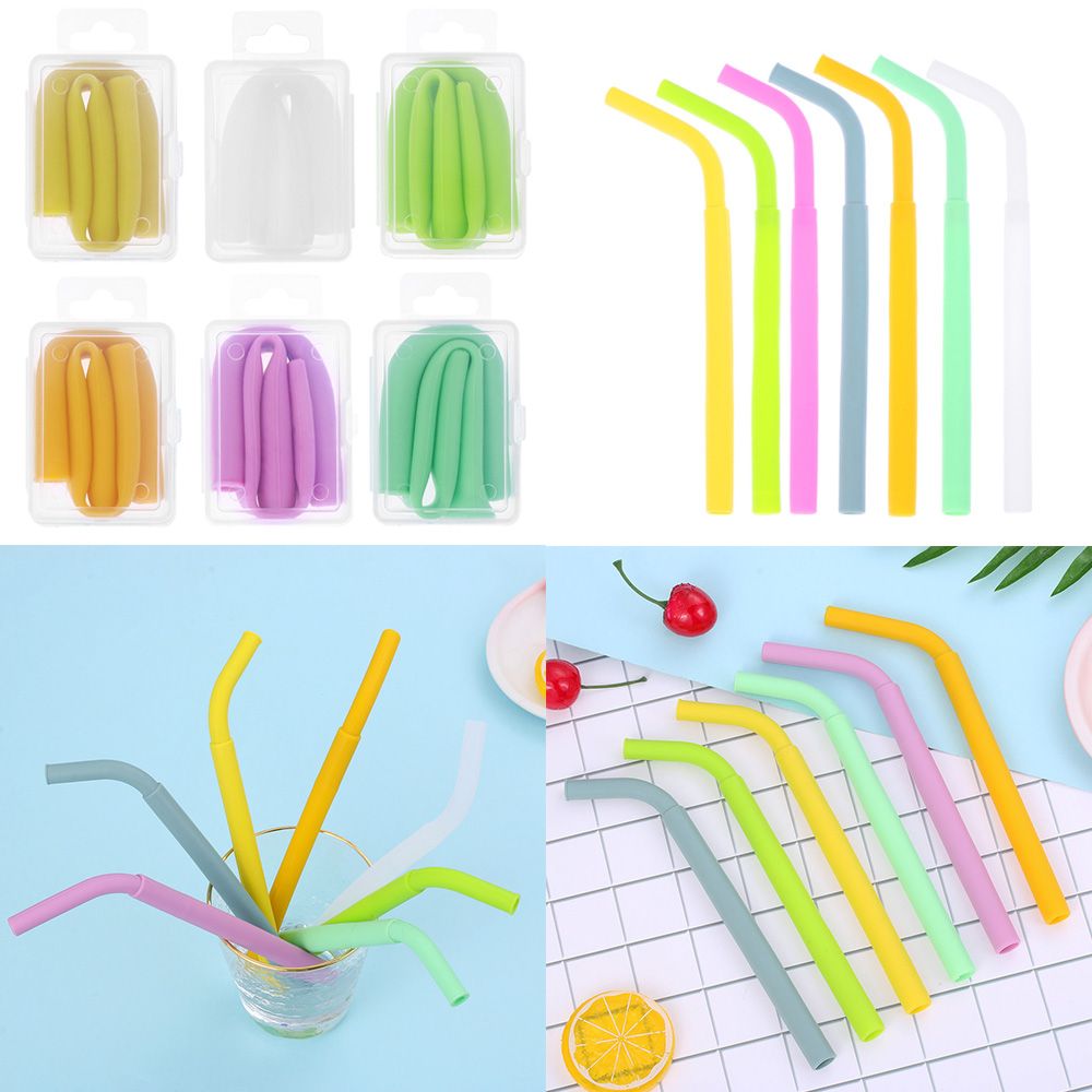 Okdeals homeandliving tái sử dụng drinkware barware dụng cụ tiệc có thể gập lại Silicone ống hút phụ kiện quầy bar uống rơm