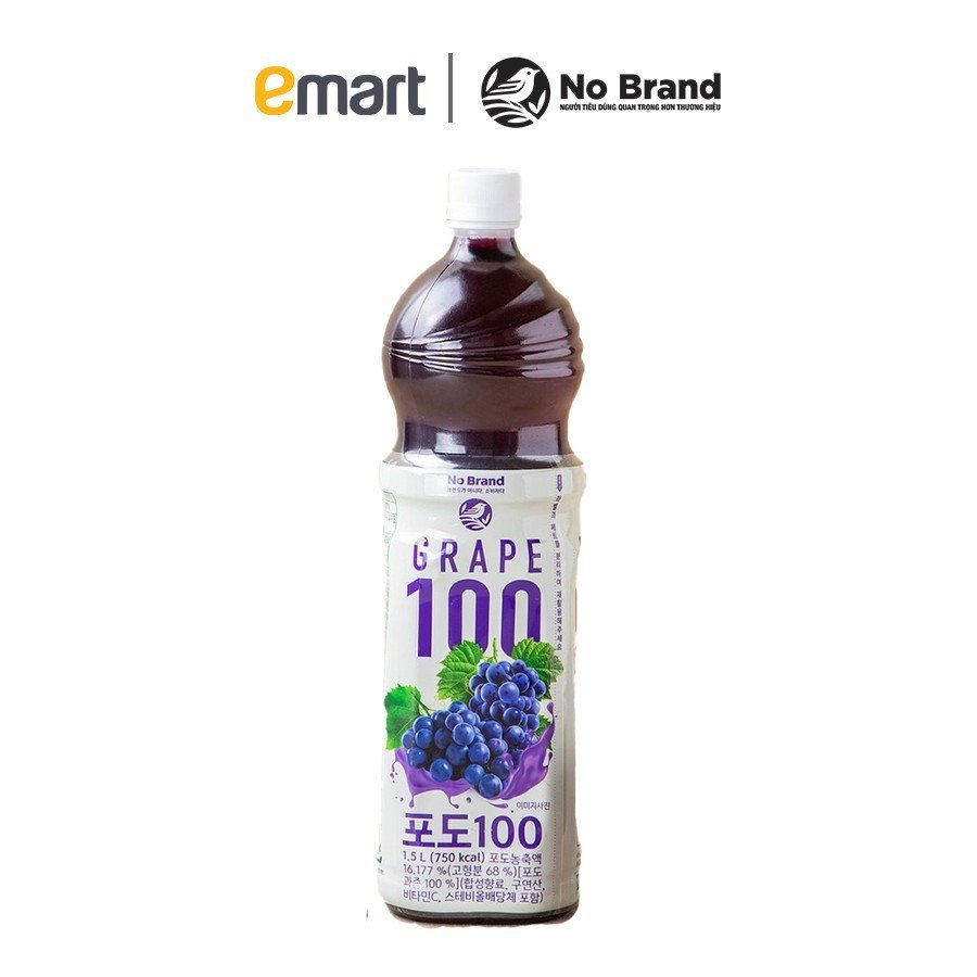 Nước Ép Nho No Brand Chai 1.5L - Emart VN