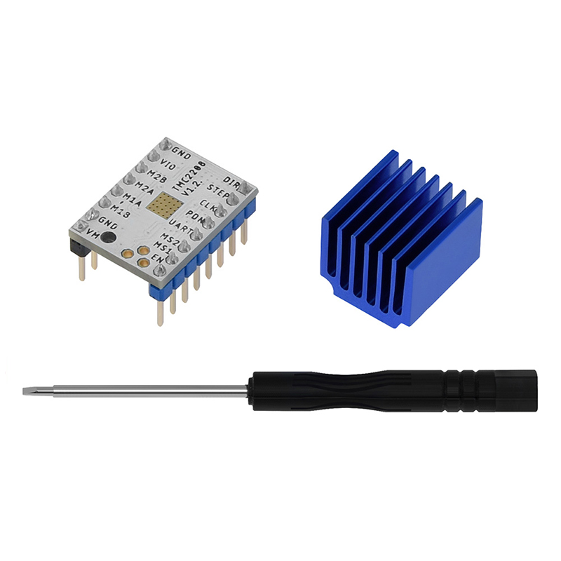 3D bộ phận máy in cho 3D bộ phận máy in stepstick tmc2208 lái xe động cơ nhảy cấp siêu yên tĩnh với New tản nhiệt thay thế TMC2100