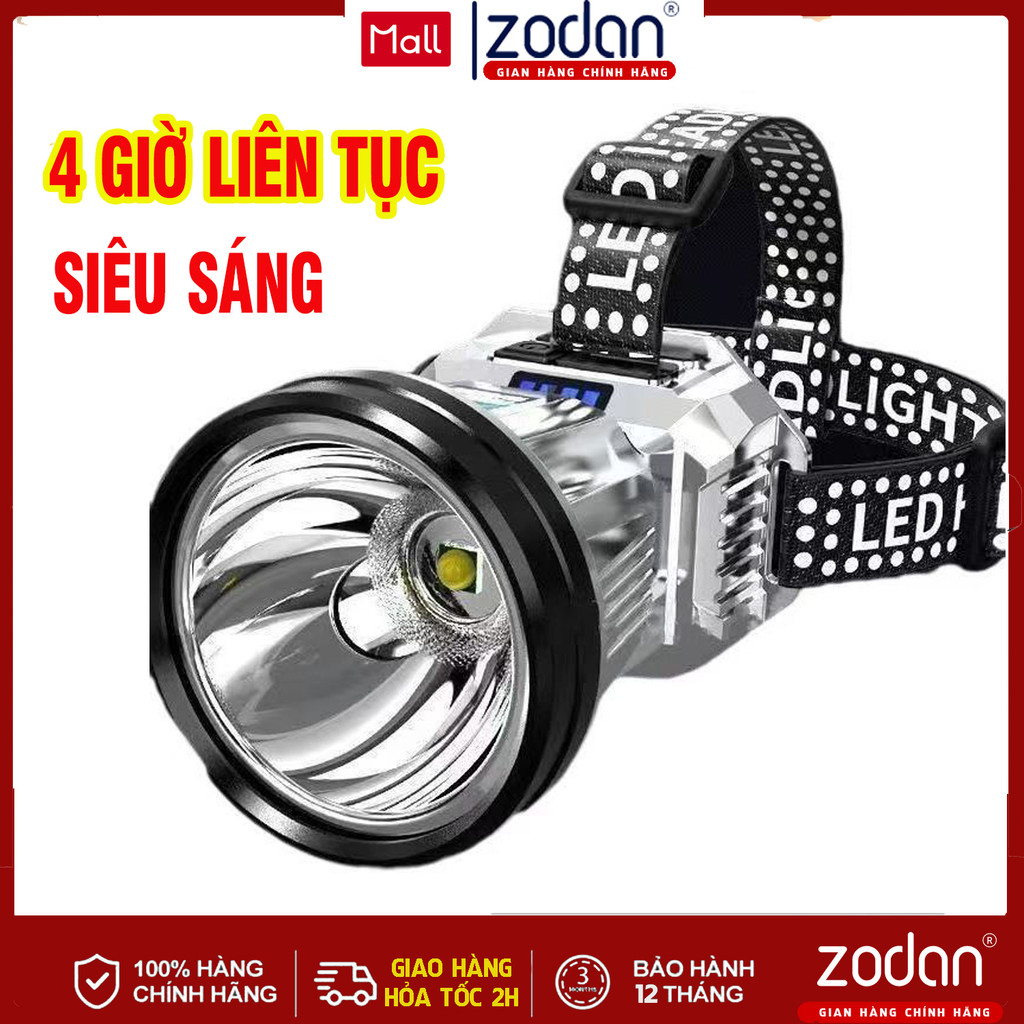  VỪA MỞ BÁN  Đèn pin đội đầu siêu sáng ZODAN T998 đèn bin siêu sáng 3 chế độ 5w chống nước 