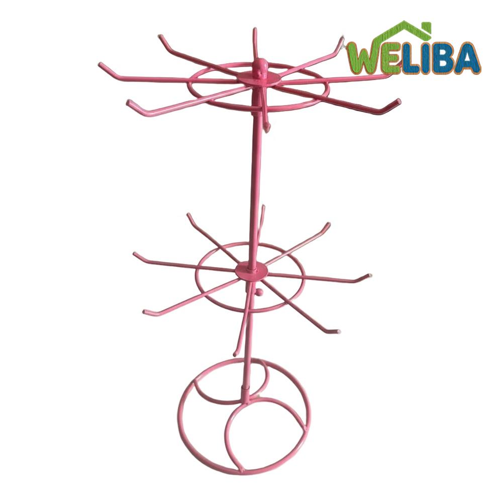 Compact Tabletop Size 360 Jewelry Tree Metal Jewelry Stand Two-tier Design ราคา 2,859 บาท*ส่งฟรี