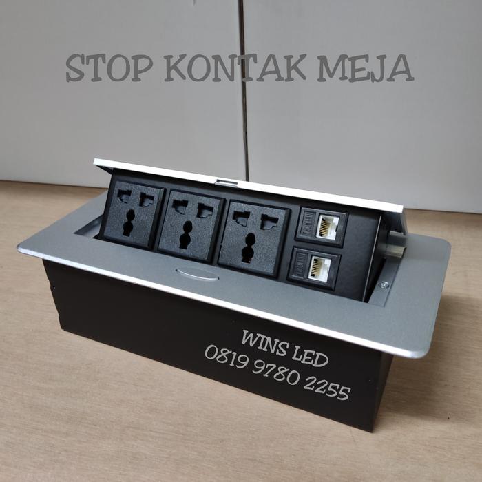 PROMO STOP MEJA RAPAT 3 STOP DATA TELEPON STOP FLIP UP LAN CAT5 TELP - Sanjaya02 Harga  475,000 Ringgit*Penghantaran Percuma