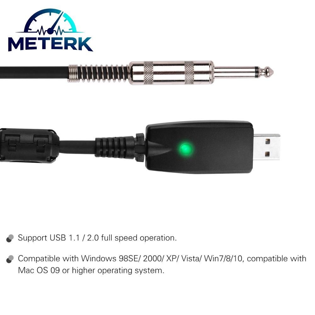Meterk USB สายสัญญาณเสียงกีตาร์อินเทอร์เฟซ USB ตัวผู้เป็น 6.35 มม (1/4 นิ้ว) สายเชื่อมต่อกีตาร์ไฟฟ้าโมโนกีตาร์มืออาชีพไปยังพีซีสายบันทึกการเชื่อมโยง USB เข้ากันได้กับ Windows / MacOS- รองรับทั้ง 44 ราคา 558 บาท*ส่งฟรี