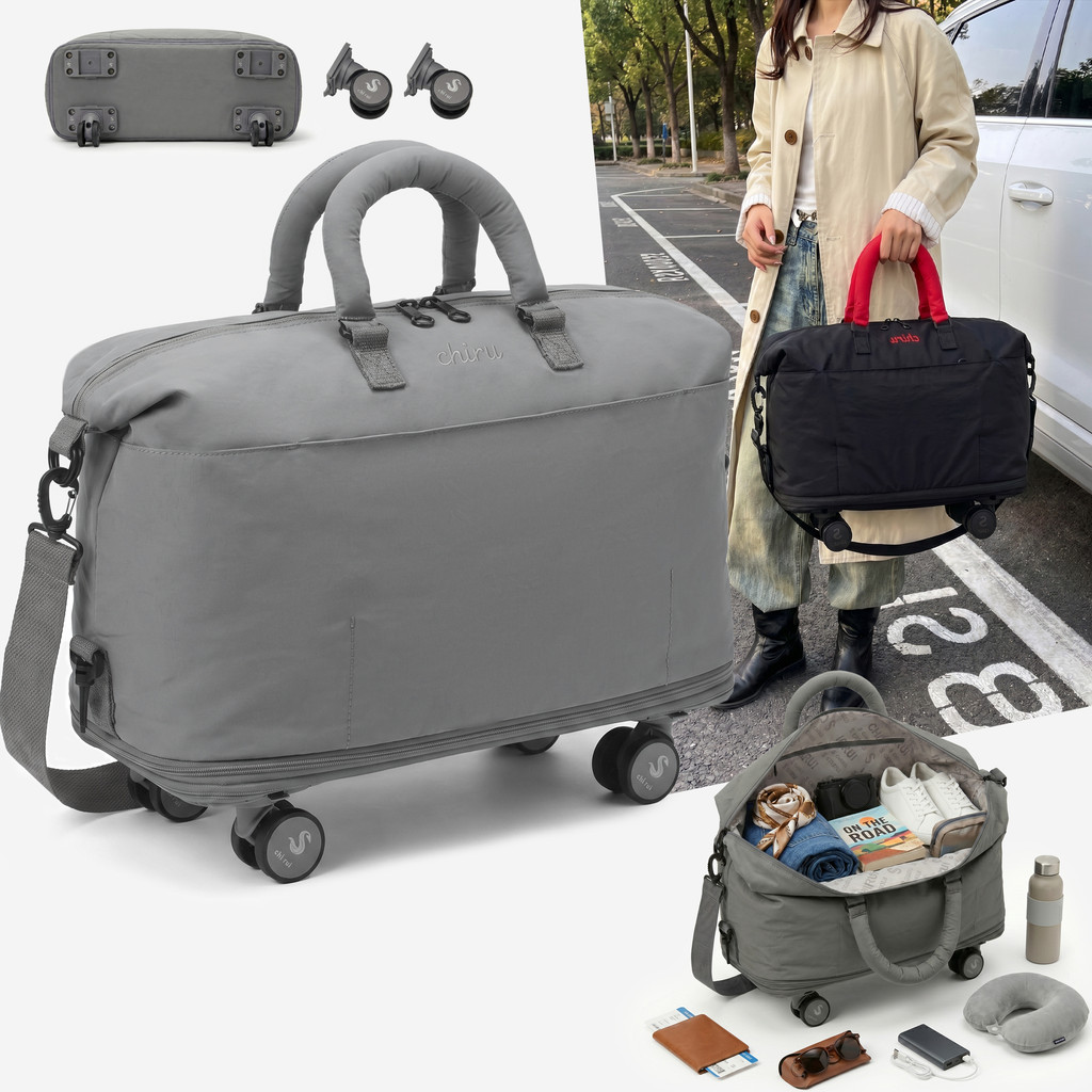 Túi du lịch kéo có bánh xe tháo rời đa năng kèm ngăn mở rộng size lớn vải cao cấp chống nước T612