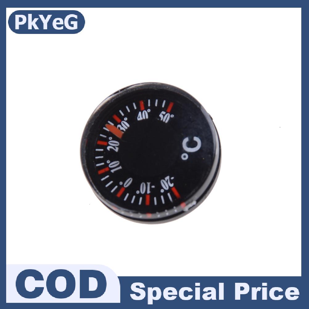 PkYeG Đường kính 20mm nhựa vòng nhiệt kế Mini Mini tinh thần thông tư Nhiệt kế