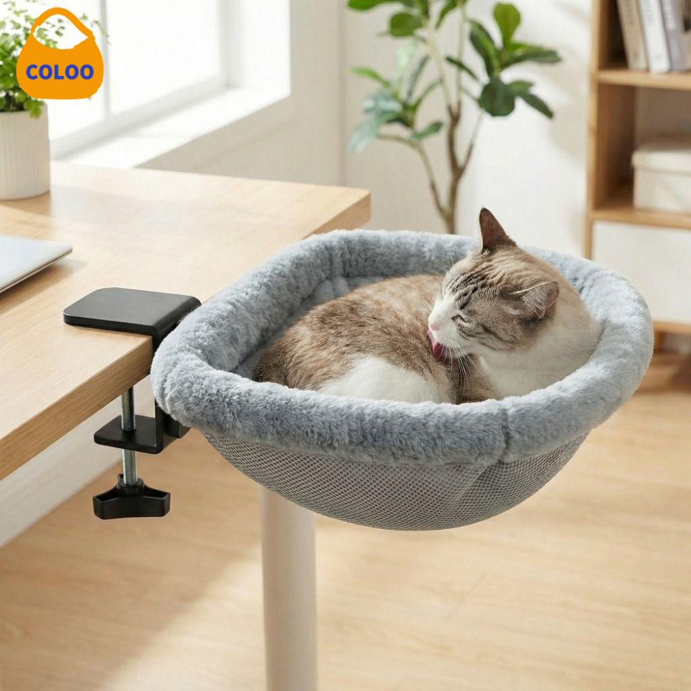COLOO Tiết kiệm không gian Giường ngủ cho mèo Bán nguyệt Có thể tháo rời Giường gấp cho mèo Thực tế Kẹp Chống Trượt Tổ mèo Trang chủ