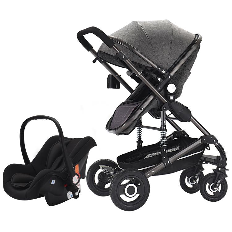 Hailan Baby 2 In 1 Stroller High View Pram Foldable Pushchair Bassinet Car Seat Singapore