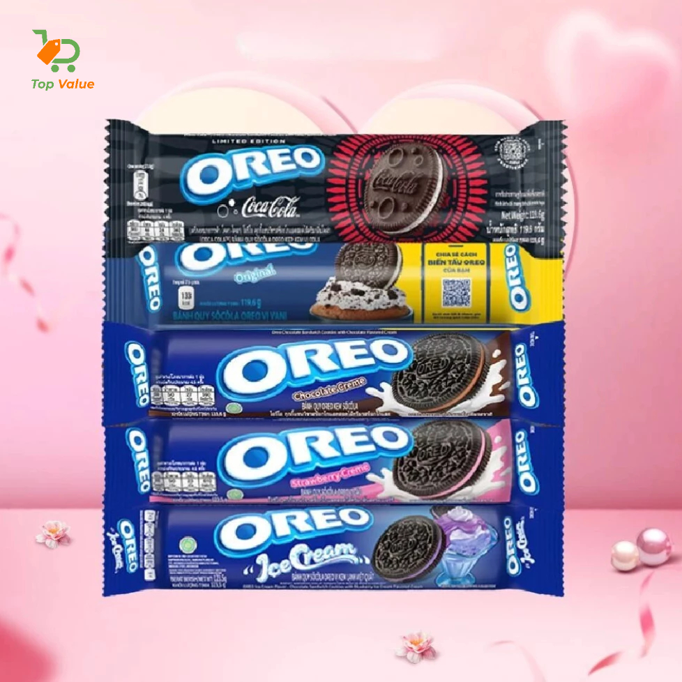 Combo 5 Bánh Quy Oreo FM2-1069-405 Mix Vị Ngẫu Nhiên, Thanh X 119.6G