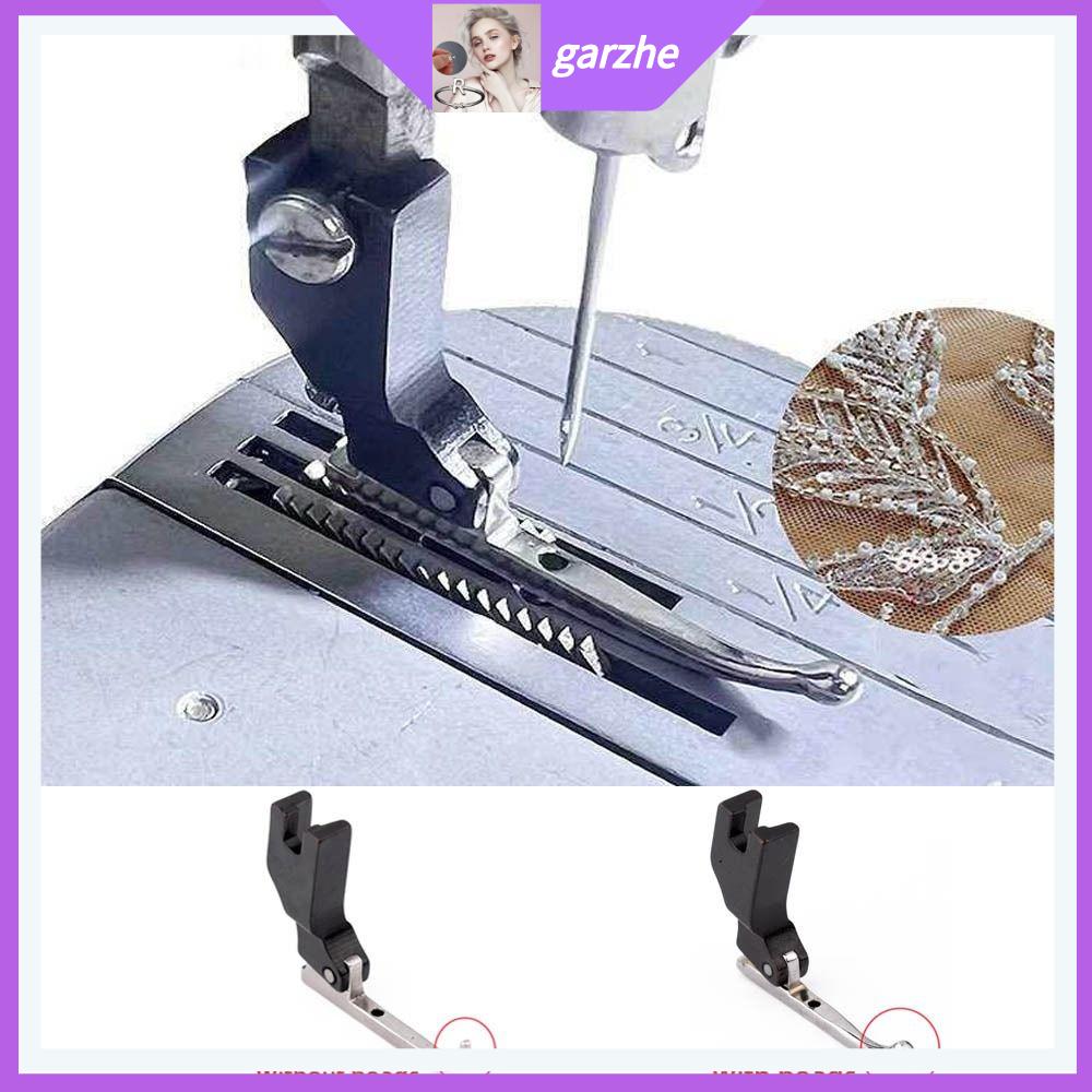 GARZHE24272 Thép Chân vịt sa đặc biệt P369 Bền Chân vịt cố định máy may Dễ sử dụng Không có hạt Chân ép hẹp Phụ kiện máy may