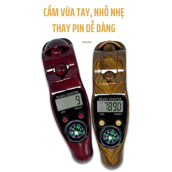Máy Bấm Đếm Số Niệm Phật, Máy Đếm Số Niệm Phật, Tràng Hạt Điện Tử Niệm Phật Kí Số - Màn Led Nét Rõ