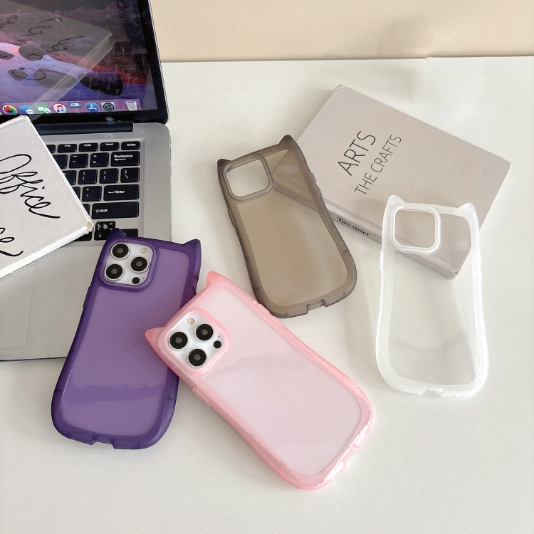 【 5AceShop 】 Frosted Transparent Cat Head TPU Phone Case For iPhone 11/iPhone 11 Pro/iPhone 11 Pro Max/iPhone 12/iPhone 12 Pro/iPhone 12 Pro Max/iPhone 13/iPhone 13 Pro/iPhone 13 Pro Max/iPhone 14/iPhone 14 Plus/iPhone 14 Pro/iPhone 14 Pro Max/iPhone 1