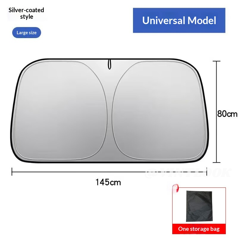 Vintlook Sun Protection Fabric for Cars Flexible Rubber Edge Can Be Folded and Stored, Can Be Reused, Protects from Sunlight and Heat. ราคา 80 บาท*ส่งฟรี
